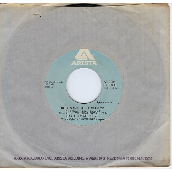 Bay City Rollers 45 I Only Want To Be With You/Write A Letter on Arista EX Rock - Picture 1 of 2